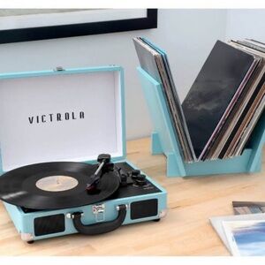 Blue Portable Record Player